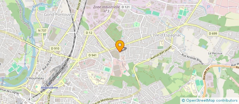 localisation de l'entreprise UNSA TERRITORIAUX SDIS 16  L'ISLE-D'ESPAGNAC