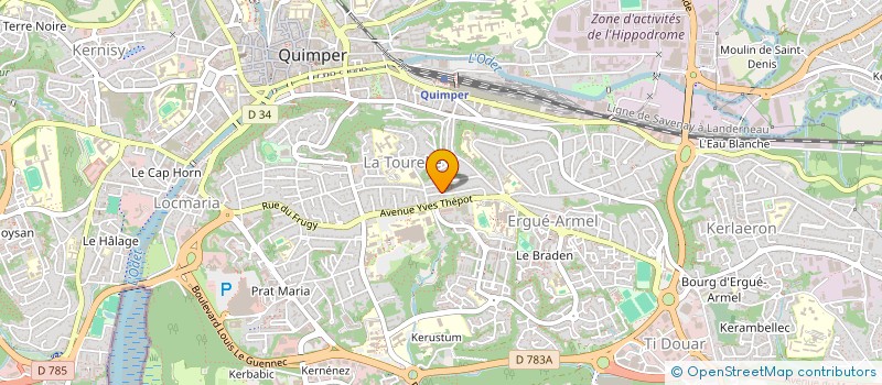 localisation de l'entreprise UNTILOVA à QUIMPER