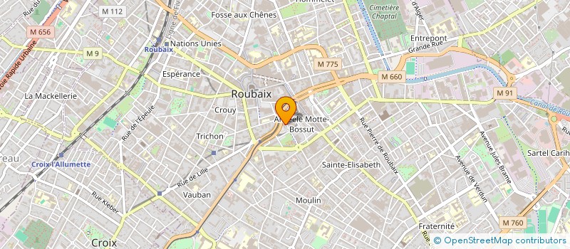 localisation de l'entreprise UP 2  ROUBAIX