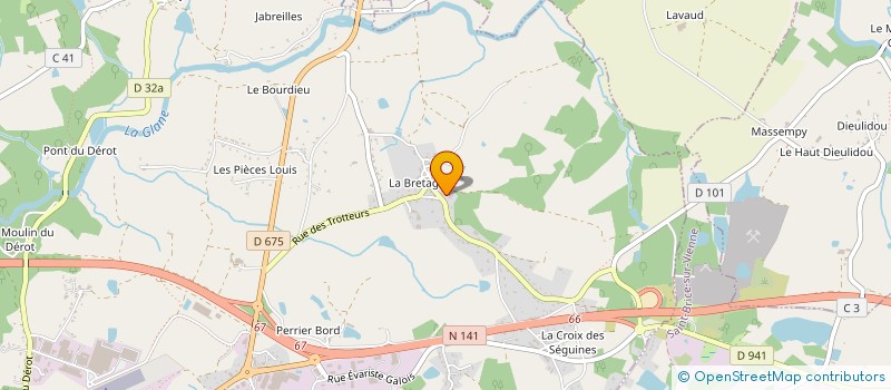 localisation de l'entreprise UP IMMOBILIER à SAINT JUNIEN
