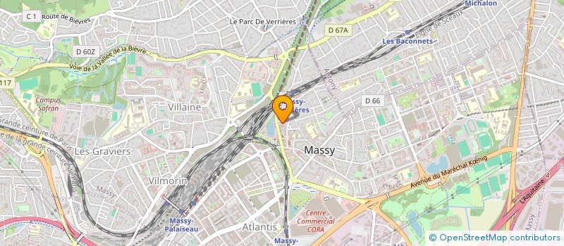 localisation de l'entreprise UP'MANAGEMENT à MASSY