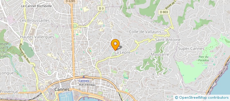 localisation de l'entreprise UP TO DATE à CANNES