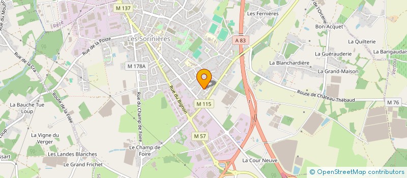 localisation de l'entreprise UPCOMING à LES SORINIERES