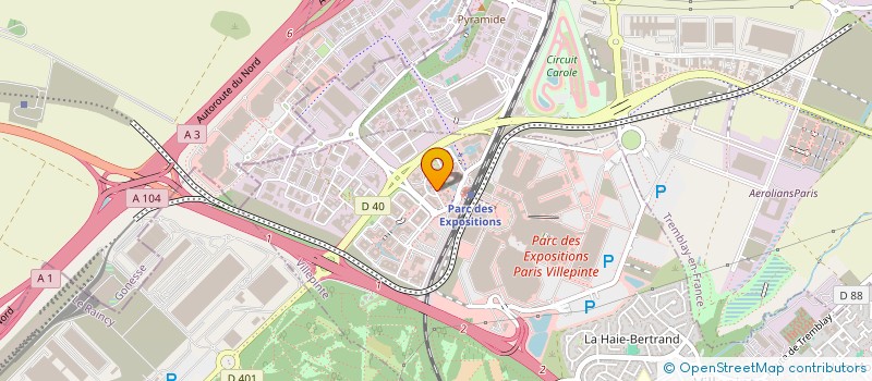 localisation de l'entreprise UPCR à VILLEPINTE