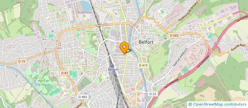 localisation de l'entreprise UPDATE STORE à BELFORT