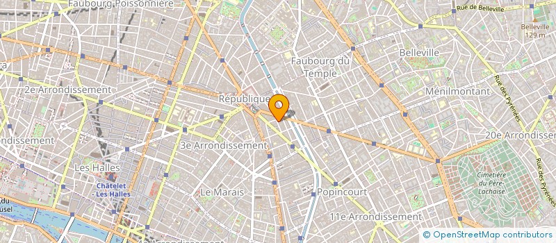 localisation de l'entreprise UPDATING  PARIS