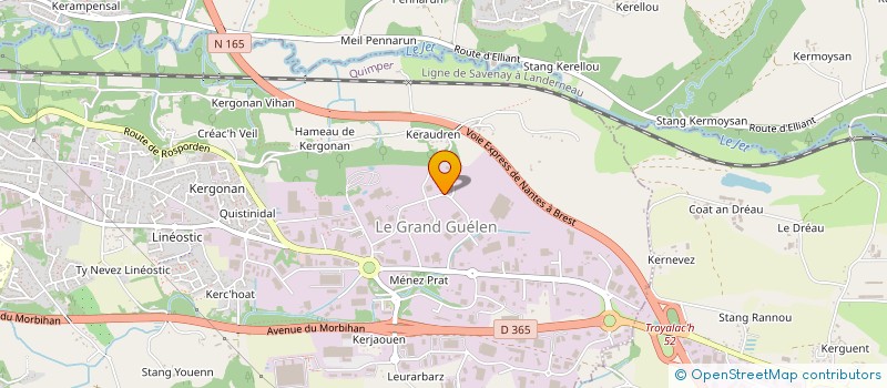 localisation de l'entreprise UPOUEST à QUIMPER