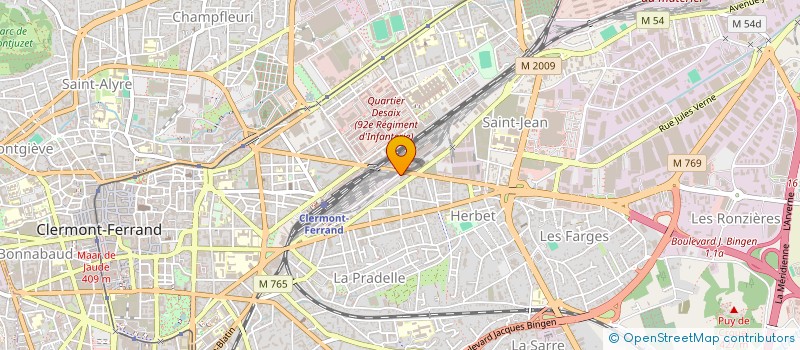 localisation de l'entreprise UPR CFDT AUVERGNE  CLERMONT-FERRAND