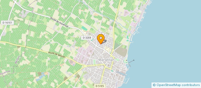 localisation de l'entreprise UPWARD à MARSEILLAN
