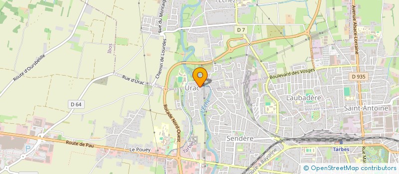 localisation de l'entreprise URAC BORDERES QUILLES DE SIX  BORDERES-SUR-L'ECHEZ