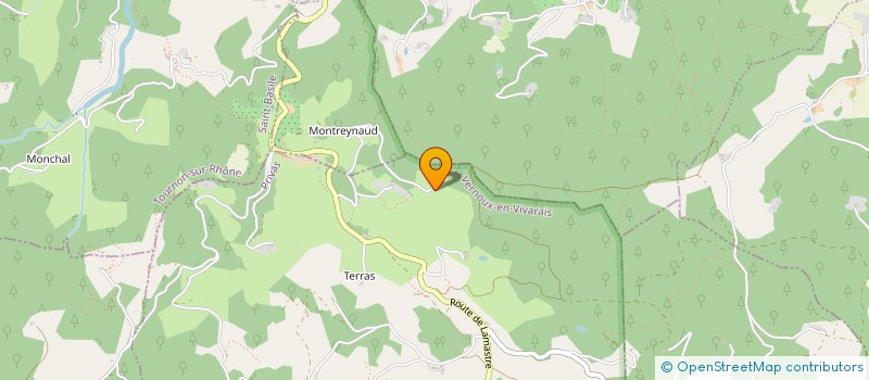 localisation de l'entreprise URANIE UNITE DE RECHERCHE EN AGRIBIO ET NATURE - INNOVATION ET ENSEIGNEMENT  VERNOUX-EN-VIVARAIS