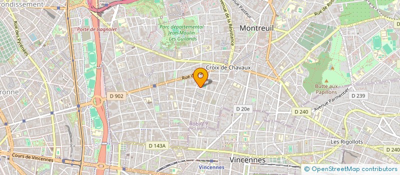 localisation de l'entreprise URANTIA FRANCE à MONTREUIL