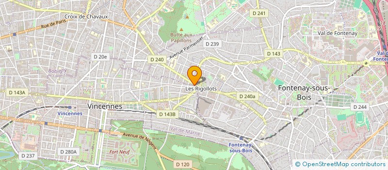 localisation de l'entreprise URANUS 94120 à FONTENAY-SOUS-BOIS