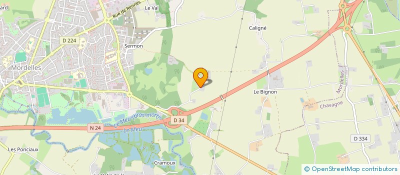 localisation de l'entreprise URANUS BRUYANT FANFARE  MORDELLES