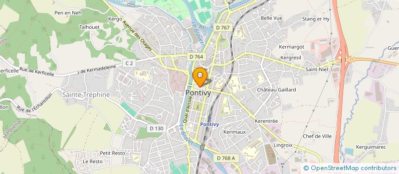 localisation de l'entreprise URAPB - UNION REGIONALE D'ART PHOTOGRAPHIQUE DE BRETAGNE  PONTIVY