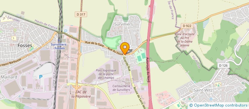 localisation de l'entreprise URBA-CONCEPT à SURVILLIERS