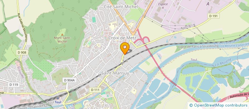 localisation de l'entreprise URBA CONSULT ENVIRONNEMENT à TOUL