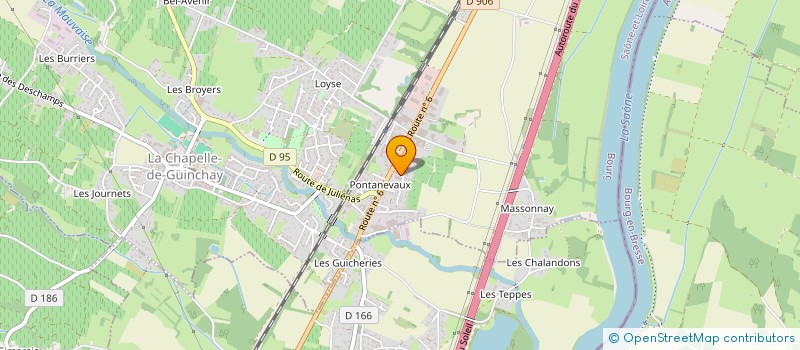localisation de l'entreprise URBA'PRO à LA CHAPELLE-DE-GUINCHAY