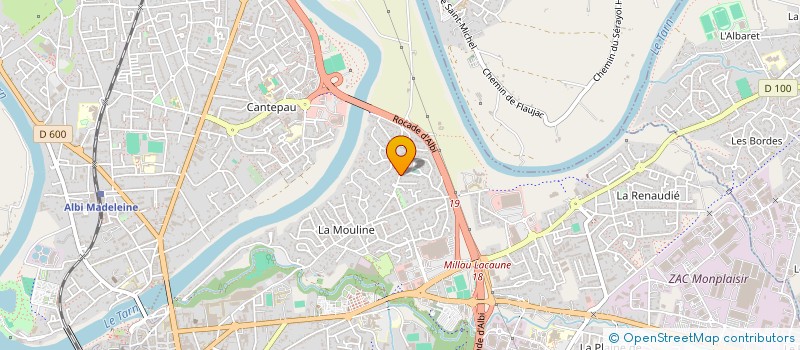 localisation de l'entreprise URBA TERRA à ALBI