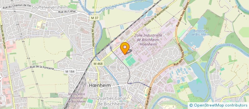 localisation de l'entreprise URBACREA  HNHEIM