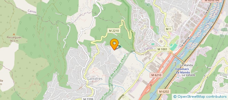 localisation de l'entreprise URBAIN  GATTIERES