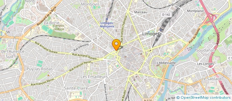 localisation de l'entreprise URBAIN ASSOCIES à LIMOGES