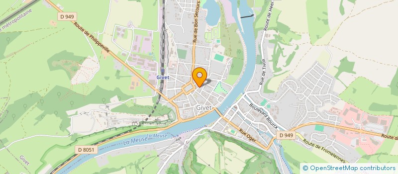 localisation de l'entreprise URBAIN AUTO-MOTO-QUAD à GIVET