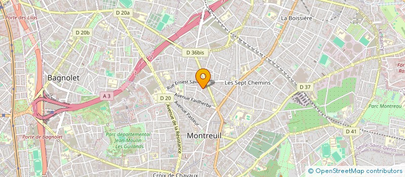 localisation de l'entreprise URBAIN MAINTENANCE SERVICES (UMS) à MONTREUIL