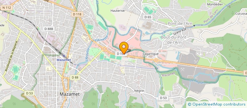 localisation de l'entreprise URBAIN VIGROUX  MAZAMET