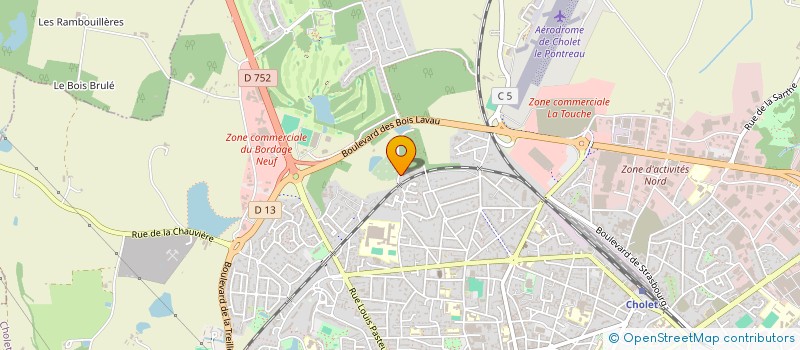 localisation de l'entreprise URBAINE PLATRERIE CARRELAGE à CHOLET