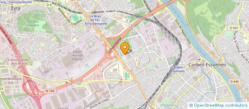 localisation de l'entreprise URBAINE PROPRETE SERVICES à CORBEIL-ESSONNES