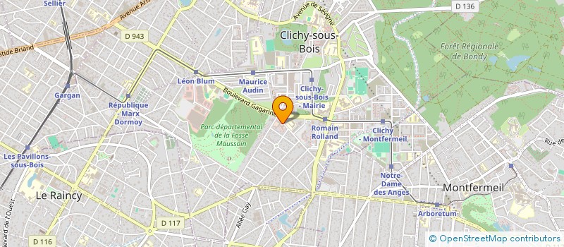 localisation de l'entreprise URBAMAT T-P à CLICHY-SOUS-BOIS