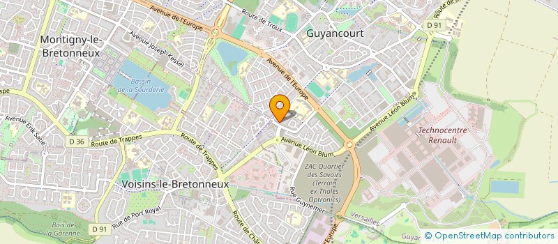 localisation de l'entreprise URBAN AMENAGEMENT à GUYANCOURT