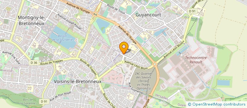 localisation de l'entreprise URBAN AMENAGEMENTS à GUYANCOURT