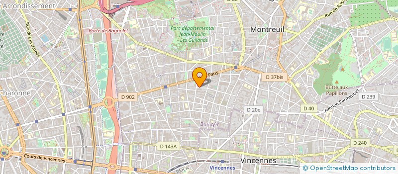 localisation de l'entreprise URBAN' ARCHI à MONTREUIL