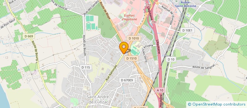localisation de l'entreprise URBAN CUISINES à SAINT-ANDRE-DE-CUBZAC