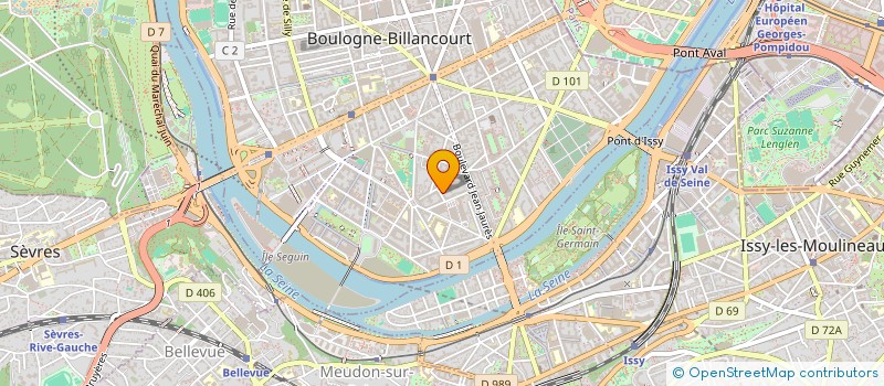 localisation de l'entreprise URBAN DANCE BOULOGNE à BOULOGNE-BILLANCOURT