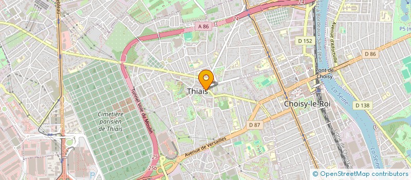 localisation de l'entreprise URBAN ENVIRONNEMENT  THIAIS