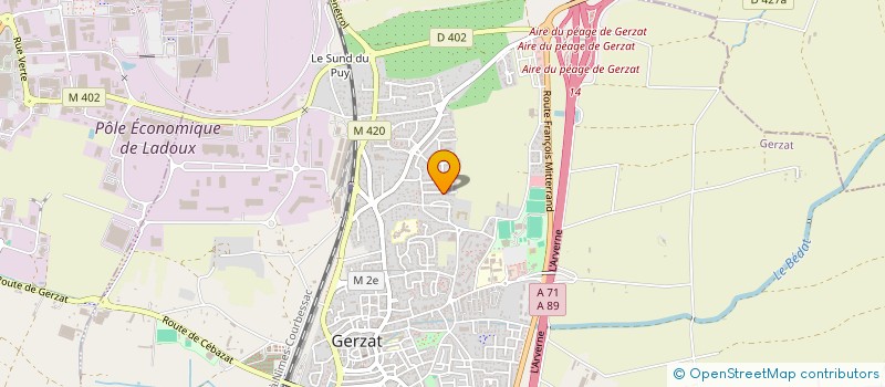 localisation de l'entreprise URBAN-EVENTS  GERZAT