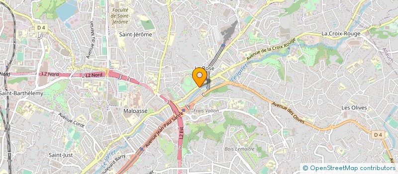 localisation de l'entreprise URBAN FOOD LA ROSE à MARSEILLE
