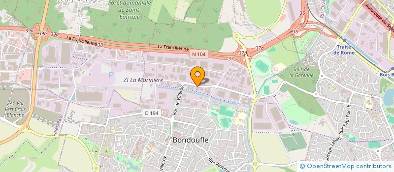 localisation de l'entreprise URBAN FOODS à BONDOUFLE