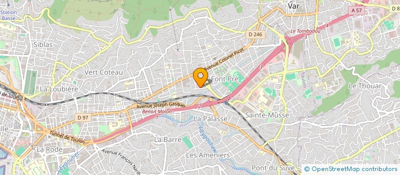 localisation de l'entreprise URBAN HABITAT  TOULON