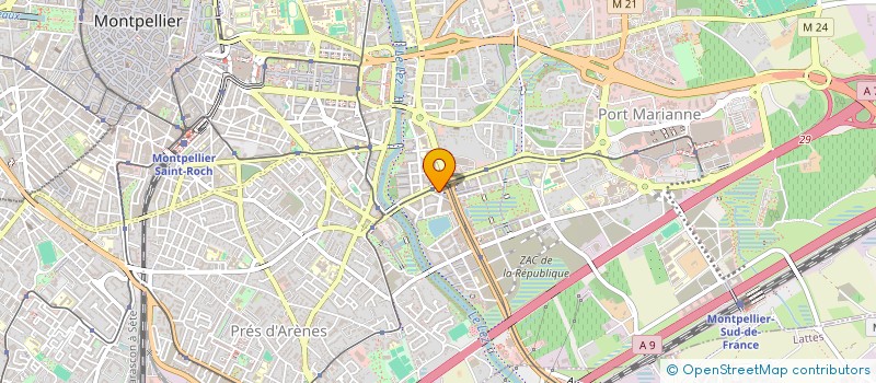 localisation de l'entreprise URBAN IMMO à MONTPELLIER