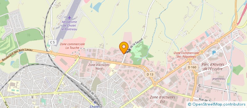 localisation de l'entreprise URBAN LASER à CHOLET