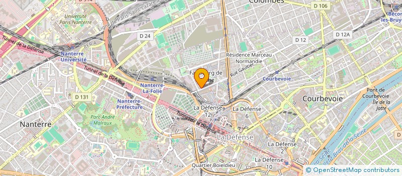 localisation de l'entreprise URBAN MEDIA à COURBEVOIE