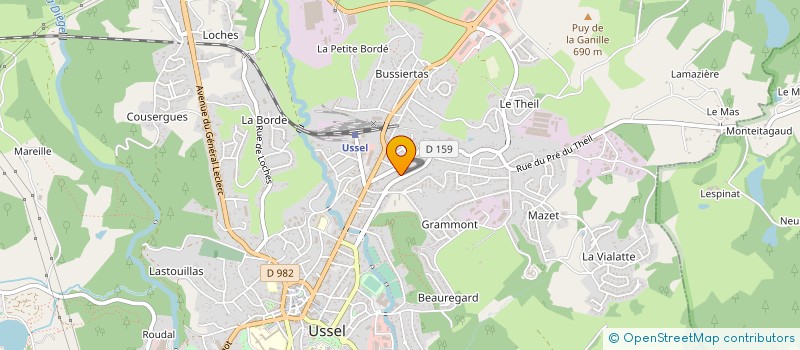 localisation de l'entreprise URBAN REZINE CREA  USSEL