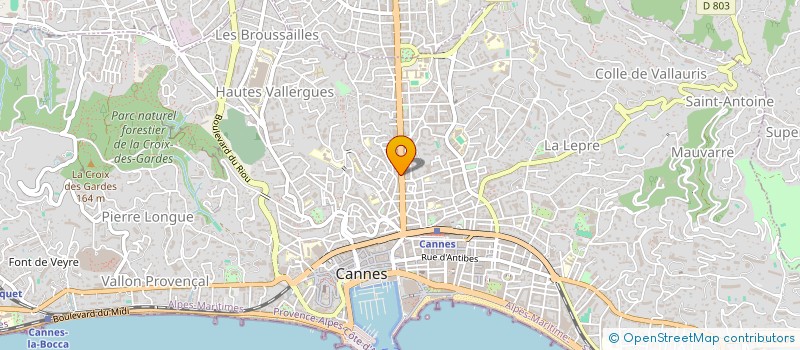 localisation de l'entreprise URBAN SHOP à CANNES