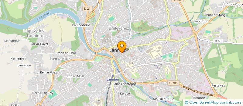 localisation de l'entreprise URBAN SHOP HOMME  LANNION