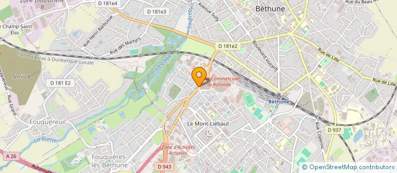 localisation de l'entreprise URBAN SPORT à BETHUNE