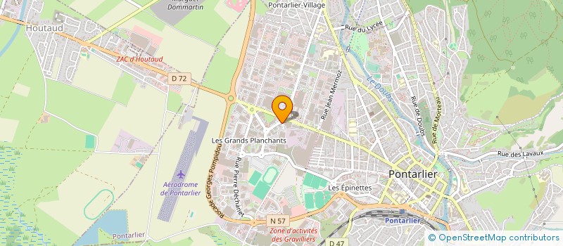 localisation de l'entreprise URBAN SPORTS ET LOISIRS  PONTARLIER